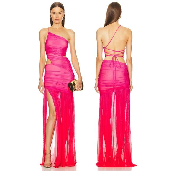 Michael Costello x REVOLVE Giustina Maxi Dress Prom Party Formal Fairy Ombre XS - Picture 1 of 10